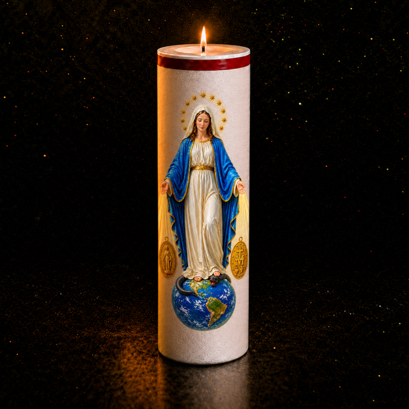 Velón Virgen de la Medalla Milagrosa